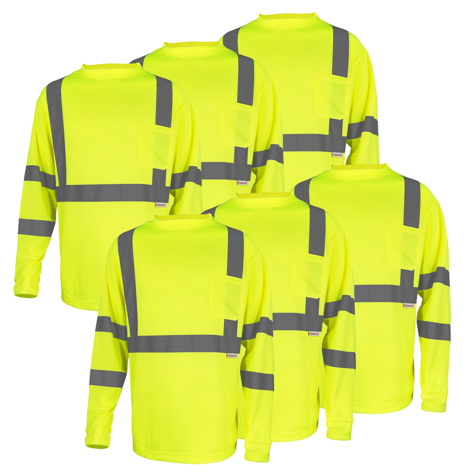 6PCS Hi Vis Class 3 Reflective Safety Shirt – Pomerol